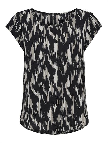 ONLVIC S/S AOP TOP NOOS WVN black20