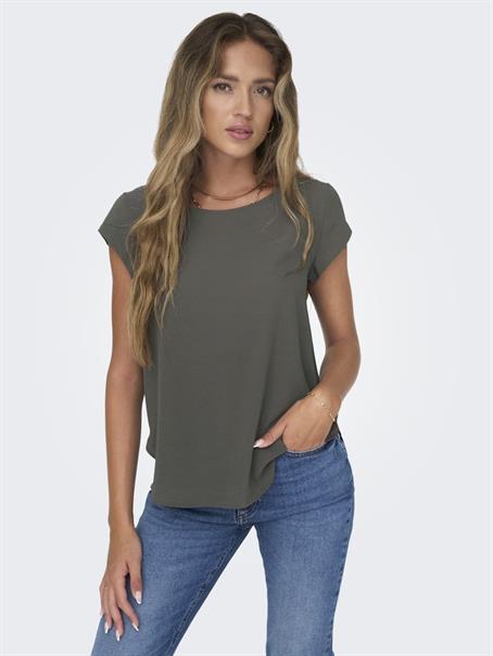 ONLVIC S/S SOLID TOP NOOS WVN plum kitten