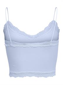 ONLVICKY LACE SEAMLESS CROPPED TOP NOOS halogen blue