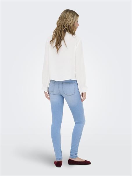 ONLVICKY LIFE L/S EMB TOP WVN NOOS cloud dancer