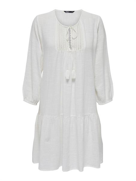 ONLVINNIE LIFE 3/4 LACE TUNIC WVN NOOS cloud dancer