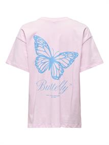 ONLVIVVI LIFE S/S LOVELY TOP JRS pink lady