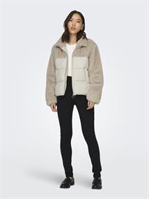 ONLWANJA FUR PUFFER MIX JACKET NOOS OTW moonbeam