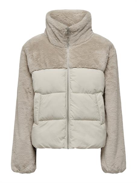 ONLWANJA FUR PUFFER MIX JACKET NOOS OTW moonbeam