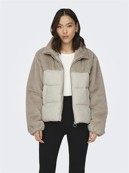 ONLWANJA FUR PUFFER MIX JACKET NOOS OTW moonbeam