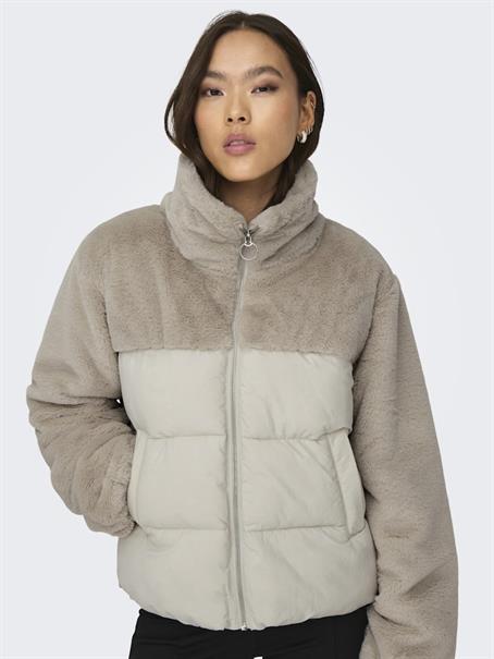 ONLWANJA FUR PUFFER MIX JACKET NOOS OTW moonbeam