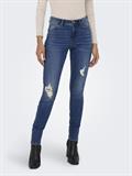 ONLWAUW MID SK DESTROY DNM BJ209 dark blue denim