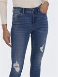 ONLWAUW MID SK DESTROY DNM BJ209 dark blue denim