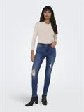 ONLWAUW MID SK DESTROY DNM BJ209 dark blue denim