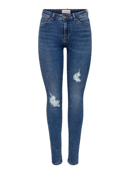 ONLWAUW MID SK DESTROY DNM BJ209 dark blue denim