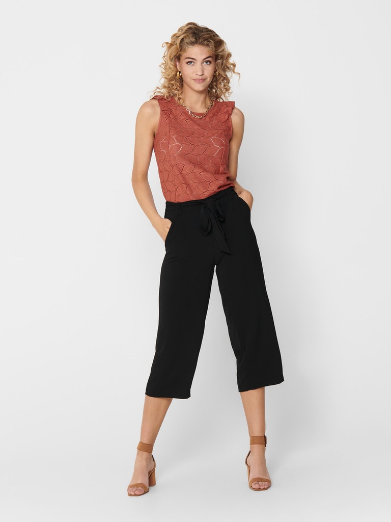 Only Damen Hose ONLWINNER PALAZZO CULOTTE PANT NOOS PTM schwarz 