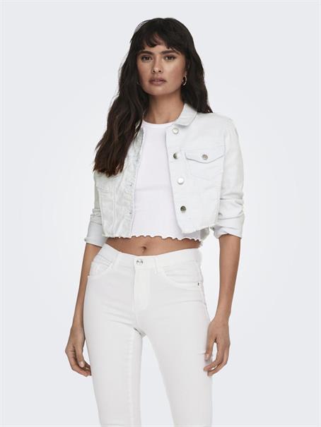 ONLWONDER LS CROPPED DNM JACKET GUA NOOS white