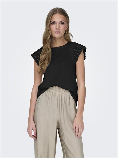ONLXIANA LIFE S/S MIX TOP JRS black