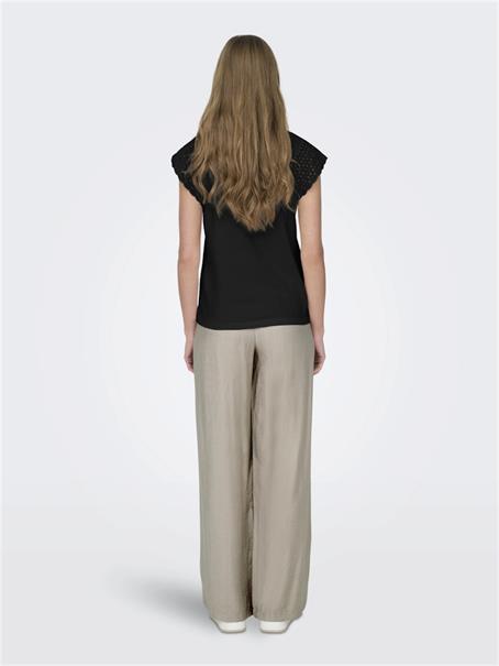 ONLXIANA LIFE S/S MIX TOP JRS black