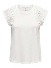 ONLXIANA LIFE S/S MIX TOP JRS cloud dancer