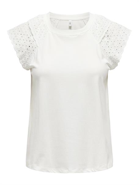 ONLXIANA LIFE S/S MIX TOP JRS cloud dancer