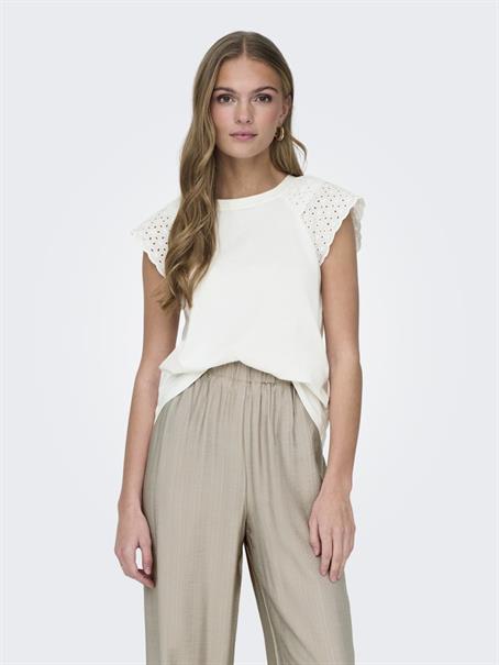 ONLXIANA LIFE S/S MIX TOP JRS cloud dancer