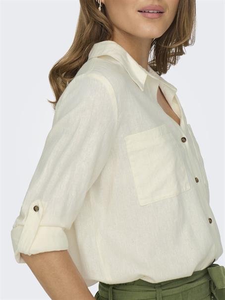 ONLYASMIN-CARO L/S LINEN SHIRT PNT NOOS cloud dancer