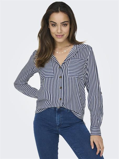 ONLYASMIN SHIRT L/S WVN NOOS peacoat