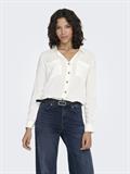 ONLYASMIN SHIRT L/S WVN NOOS snow white