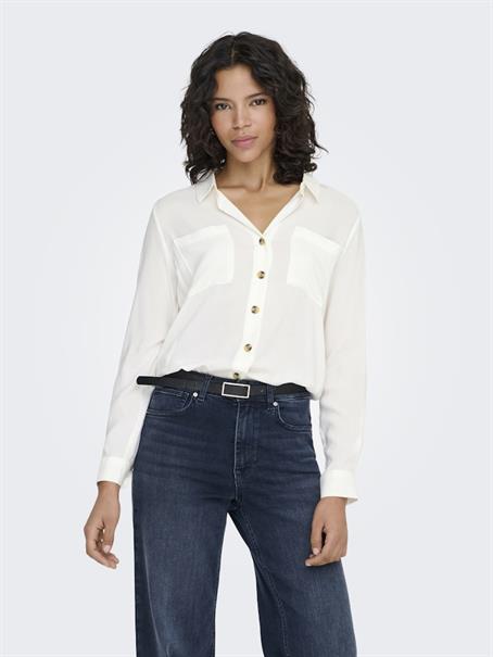 ONLYASMIN SHIRT L/S WVN NOOS snow white
