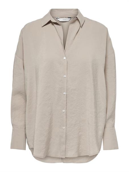 ONLZAZIMA L/S LOOSE SHIRT WVN NOOS silver mink