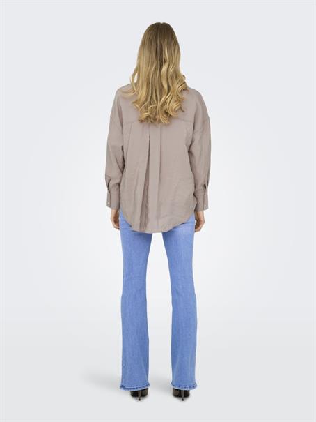 ONLZAZIMA L/S LOOSE SHIRT WVN NOOS silver mink
