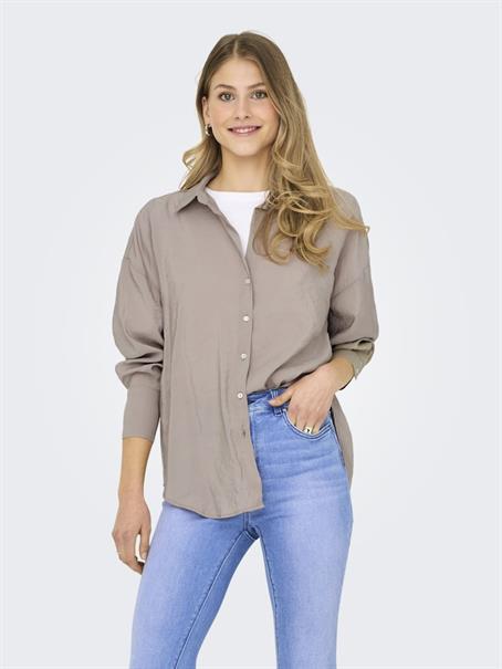 ONLZAZIMA L/S LOOSE SHIRT WVN NOOS silver mink