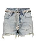 ONLZUMA HW SHELL BELT DNM SHORTS BJ light blue denim