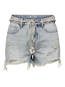 ONLZUMA HW SHELL BELT DNM SHORTS BJ light blue denim