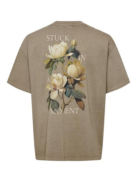 ONSAARAV LIFE OVZ SS TEE desert taupe