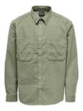 ONSALP 2PKT WASHD CORD LS SHIRT NOOS seagrass