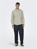 ONSALP 2PKT WASHD CORD LS SHIRT NOOS silver lining