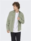 ONSALP 2PKT WASHD CORD LS SHIRT OTL seagrass