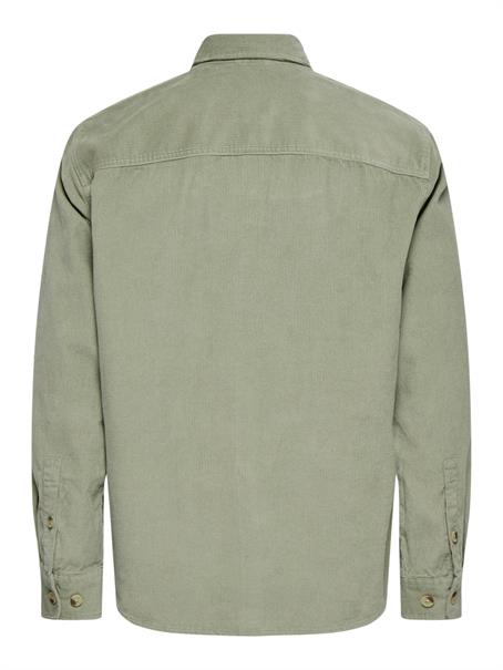 ONSALP 2PKT WASHD CORD LS SHIRT OTL seagrass