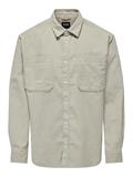 ONSALP 2PKT WASHD CORD LS SHIRT OTL silver lining