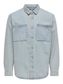 ONSALP BOX TAI DNM JACKET light blue denim