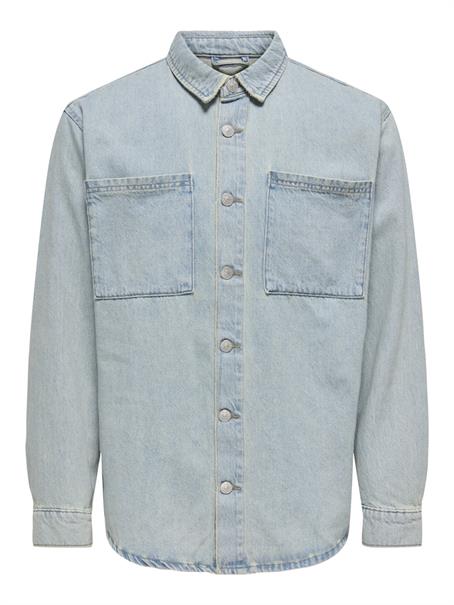 ONSALP BOX TAI DNM JACKET light blue denim