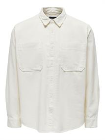 ONSALP RLX 2PKT WASHD CORD LS SHIRT NOOS cloud dancer