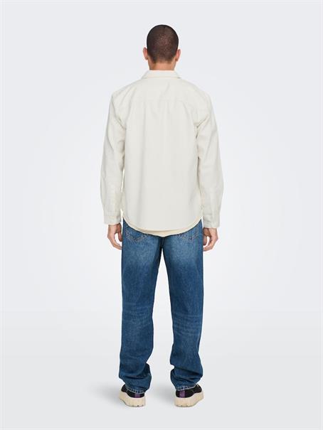 ONSALP RLX 2PKT WASHD CORD LS SHIRT NOOS cloud dancer