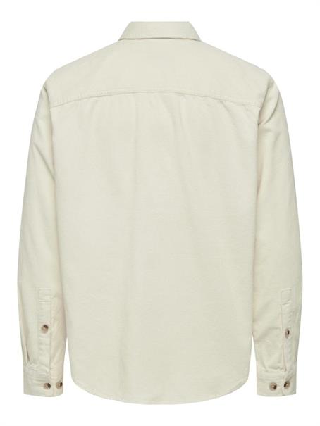 ONSALP RLX 2PKT WASHD CORD LS SHIRT NOOS cloud dancer