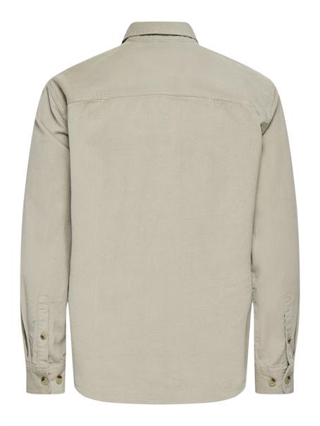 ONSALP RLX 2PKT WASHD CORD LS SHIRT NOOS silver lining