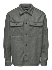 ONSASH OVR WOOLEN LOOK PKT LS SHIRT NOOS castor gray