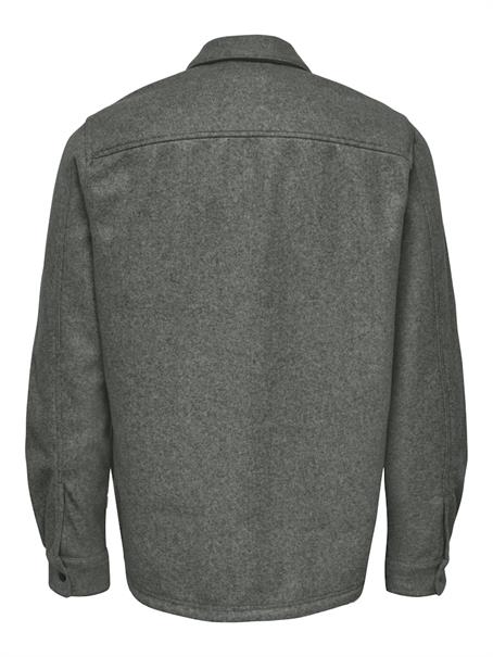 ONSASH OVR WOOLEN LOOK PKT LS SHIRT NOOS castor gray