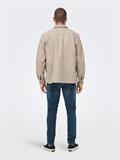 ONSASH OVR WOOLEN LOOK PKT LS SHIRT NOOS chinchilla
