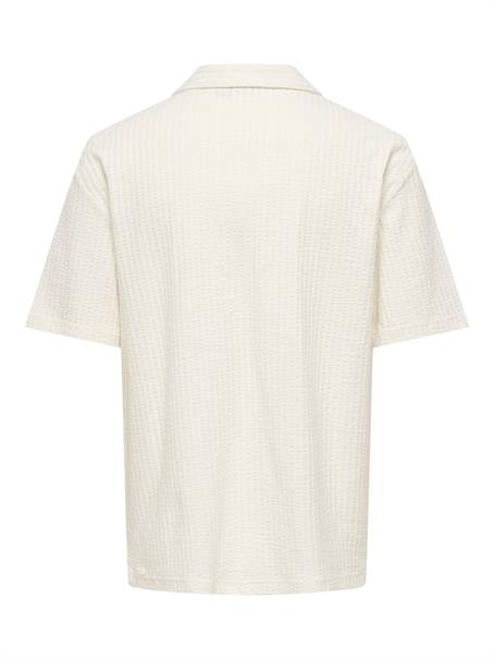 ONSAUSTIN RLX SS SEERSUCK RSRT POLO TEE cloud dancer
