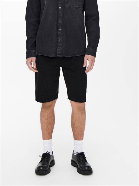 ONSAVI SHORTS BLACK PK 1899 black denim