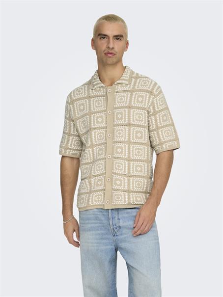 ONSBART RLX 5 SS SHIRT KNIT NOOS silver lining