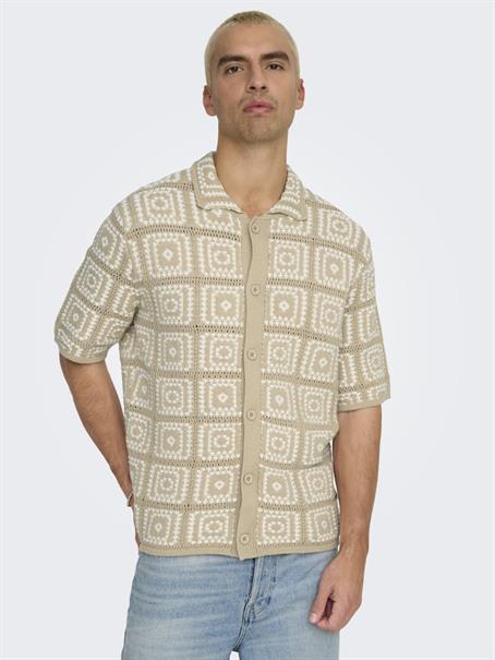 ONSBART RLX 5 SS SHIRT KNIT NOOS silver lining