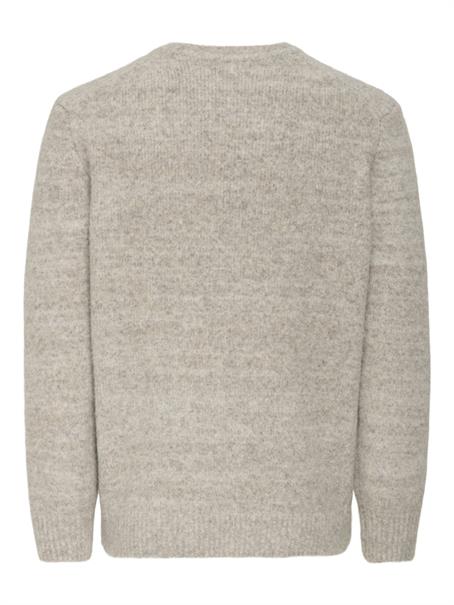 ONSBAY REG LS CREW KNIT turtledove